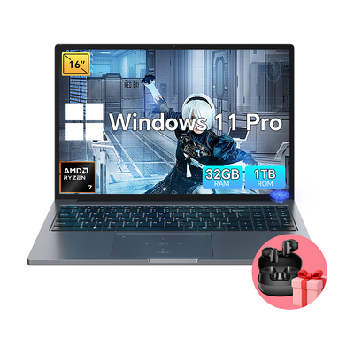 Portátil Blackview Gamibook 8 Gaming Laptop 16 "amd 7735hs 32+1tb Windows 11 Pro 4.75ghz Laptop+auriculares Portátil Blackview Gamibook 8 Gaming Laptop 16 "amd 7735hs 32+1tb Windows 11 Pro 4.75ghz Laptop+auriculares