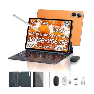 Blackview Mega 12 12.2"fhd2.4k Android 16 12/256gb 5g 10000mah Naranja+pack De Accesorios Blackview Mega 12 12.2"fhd2.4k Android 16 12/256gb 5g 10000mah Naranja+pack De Accesorios