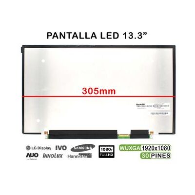 Pantalla portátil Sharp 13.3" - Modelo LQ133M1JW02A Pantalla portátil Sharp 13.3" - Modelo LQ133M1JW02A