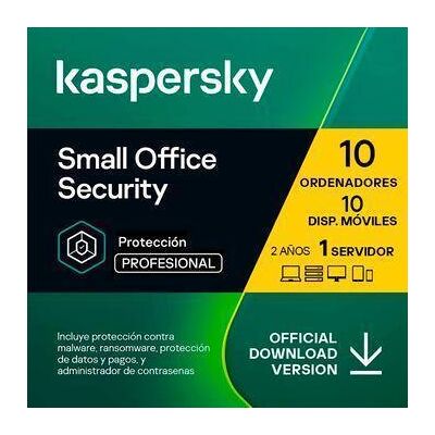Kaspersky Small Office Security - 10 Dispositivos - 10 Móviles - 1 Servidor - 2 Años - Licencia Digital Kaspersky Small Office Security - 10 Dispositivos - 10 Móviles - 1 Servidor - 2 Años - Licencia Digital