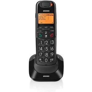 Brondi Bravo Bright Teléfono Dect Negro Identificador De Llamadas