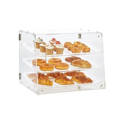 Vitrina Acrílica De 3 Niveles Para Panadería Y Pastelería Con Bandejas Extraíbles Tekmaquinas Vitrina Acrílica De 3 Niveles Para Panadería Y Pastelería Con Bandejas Extraíbles Tekmaquinas