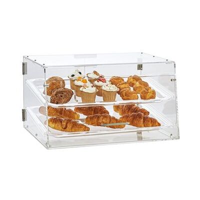 Vitrina Acrílica Para Dulces Y Pasteles Con 2 Niveles, Bandejas Ajustables Tekmaquinas Vitrina Acrílica Para Dulces Y Pasteles Con 2 Niveles, Bandejas Ajustables Tekmaquinas