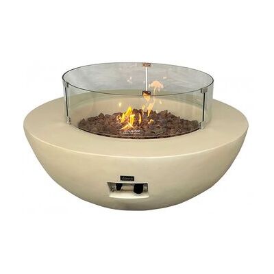 KAMINKLAUS Mesita Redonda En Grc Con Brasero Redondo Integrado Burgos Beige KAMINKLAUS Mesita Redonda En Grc Con Brasero Redondo Integrado Burgos Beige