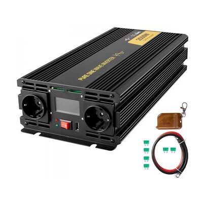 Inversor De Onda Sinusoidal Pura De 2500w 12v A 230v Con Lcd, Usb Y Arranque Suave Tekmaquinas Inversor De Onda Sinusoidal Pura De 2500w 12v A 230v Con Lcd, Usb Y Arranque Suave Tekmaquinas