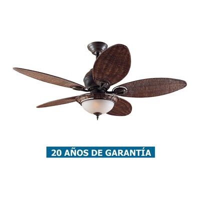 Ventilador De Techo Con Luz Hunter 24457 Caribbean Breeze Hoja De Palmera / Bronce Ventilador De Techo Con Luz Hunter 24457 Caribbean Breeze Hoja De Palmera / Bronce