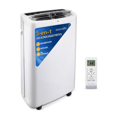 Aire Acondicionado Portátil, 13,000 Btu, Móvil, Silencioso, Deshumidificador, Ventilador, Kit De Escape Para Ventana, Control Remoto, Ideal Para Casa Y Oficina, Serenelife Slpac14eu Aire Acondicionado Portátil, 13,000 Btu, Móvil, Silencioso, Deshumidificador, Ventilador, Kit De Escape Para Ventana, Control Remoto, Ideal Para Casa Y Oficina, Serenelife Slpac14eu