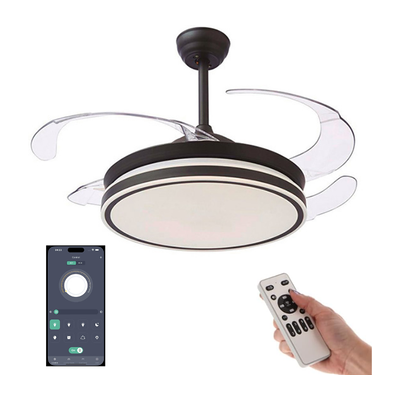 TODOLAMPARA.COM Ventilador De Techo Con Luz Led App Movil Facil Montaje En Techo Dc Led Atenuable Retractil 4 Aspas Negro 107 D- Opción Sin Pitido, Temporizador, Control Invierno Verano, 3 Tonos, Modo Brisa, Bajo Consumo TODOLAMPARA.COM Ventilador De Techo Con Luz Led App Movil Facil Montaje En Techo Dc Led Atenuable Retractil 4 Aspas Negro 107 D- Opción Sin Pitido, Temporizador, Control Invierno Verano, 3 Tonos, Modo Brisa, Bajo Consumo