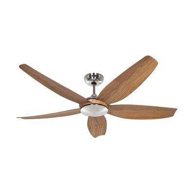 Ventilador de techo CasaFan Eco Volare 142 DC - Reversible Cromo / Roble - 30 m2 Ventilador de techo CasaFan Eco Volare 142 DC - Reversible Cromo / Roble - 30 m2