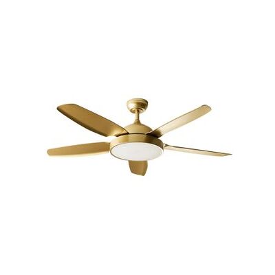 BELIANI Ventilador De Techo Rústico Con Mando A Distancia 5 Opciones De Velocidad Latón Goshaaba BELIANI Ventilador De Techo Rústico Con Mando A Distancia 5 Opciones De Velocidad Latón Goshaaba
