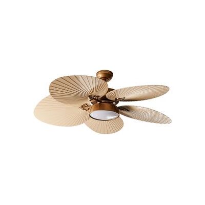 BELIANI Ventilador De Techo Glamuroso Con Control De Velocidad Y Ajuste De Luz Dorado Bormejo BELIANI Ventilador De Techo Glamuroso Con Control De Velocidad Y Ajuste De Luz Dorado Bormejo