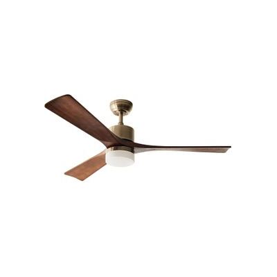 BELIANI Ventilador De Techo Con Control De Velocidad Ajuste De Luz Madera Metal Latón Aruwimi BELIANI Ventilador De Techo Con Control De Velocidad Ajuste De Luz Madera Metal Latón Aruwimi