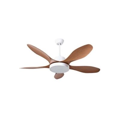 BELIANI Ventilador De Techo Moderno Con Mando A Distancia Iluminación Led Material Sintético Marrón Claro Barbet BELIANI Ventilador De Techo Moderno Con Mando A Distancia Iluminación Led Material Sintético Marrón Claro Barbet