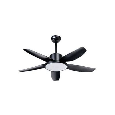 BELIANI Ventilador De Techo Moderno Con Mando A Distancia Iluminación Led Material Sintético Negro Louvet BELIANI Ventilador De Techo Moderno Con Mando A Distancia Iluminación Led Material Sintético Negro Louvet