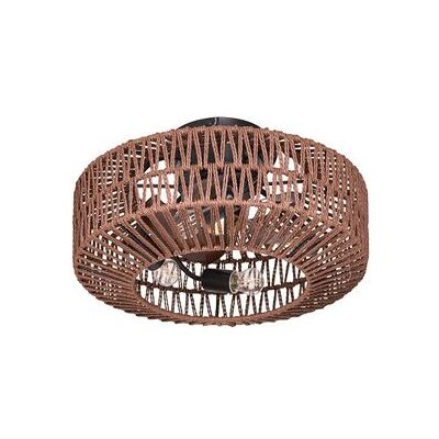 BELIANI Ventilador De Techo Estilo Boho Con Luz Base De Hierro Aspas De Material Sintético Pantalla De Cuerda Interruptor Temporizador Mando A Distancia Marrón Estero BELIANI Ventilador De Techo Estilo Boho Con Luz Base De Hierro Aspas De Material Sintético Pantalla De Cuerda Interruptor Temporizador Mando A Distancia Marrón Estero