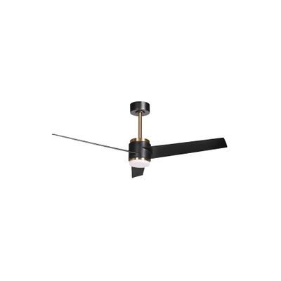 BELIANI Ventilador De Techo Led Base De Metal Aspas De Material Sintético Temporizador 3 Modos De Temperatura Y Mando A Distancia Negro Trout BELIANI Ventilador De Techo Led Base De Metal Aspas De Material Sintético Temporizador 3 Modos De Temperatura Y Mando A Distancia Negro Trout