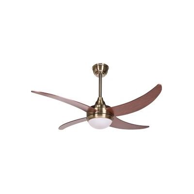 BELIANI Ventilador De Techo Led Base De Metal Aspas De Material Sintético Efecto Madera Temporizador Con Mando A Distancia Latón Chacana BELIANI Ventilador De Techo Led Base De Metal Aspas De Material Sintético Efecto Madera Temporizador Con Mando A Distancia Latón Chacana