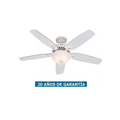 Ventilador De Techo Con Luz Hunter 50570 Builder Deluxe 132 Blanco / Blanco Ventilador De Techo Con Luz Hunter 50570 Builder Deluxe 132 Blanco / Blanco