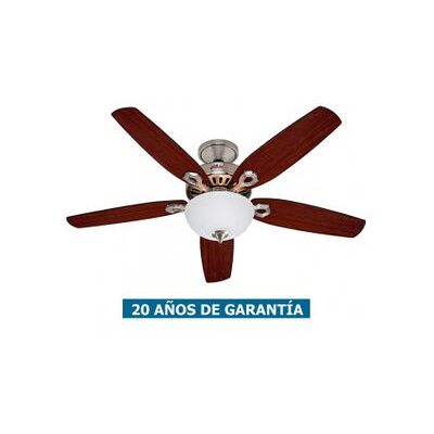 Ventilador De Techo Hunter Con Luz 50571 Builder Deluxe 132 Cereza O Nogal / Cromado Ventilador De Techo Hunter Con Luz 50571 Builder Deluxe 132 Cereza O Nogal / Cromado