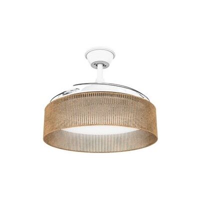 Mellerware Ventilador de techo con luz Brizy Bright Rattan Sand, Ø106 cm, motor DC 30W, LED regulable, 6 velocidades, aspas retráctiles, mando a distancia, función verano/invierno Mellerware Ventilador de techo con luz Brizy Bright Rattan Sand, Ø106 cm, motor DC 30W, LED regulable, 6 velocidades, aspas retráctiles, mando a distancia, función verano/invierno