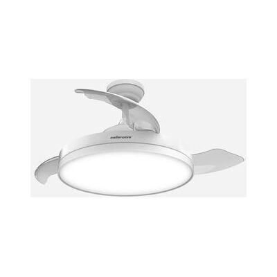 Ventilador de techo con luz Brizy Bright Foldable, Ø106 cm, motor DC 30W, LED regulable, 6 velocidades, aspas retráctiles, mando a distancia, función verano/invierno - Mellerware Ventilador de techo con luz Brizy Bright Foldable, Ø106 cm, motor DC 30W, LED regulable, 6 velocidades, aspas retráctiles, mando a distancia, función verano/invierno - Mellerware