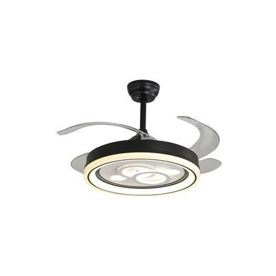 Ventilador de Techo Dafne Negro 4 Aspas LED 72W 3000-6000K Ventilador de Techo Dafne Negro 4 Aspas LED 72W 3000-6000K