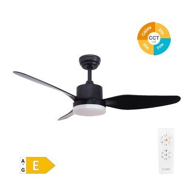 Ventilador de Techo Bumera con Luz - Ø117cm, Negro Ventilador de Techo Bumera con Luz - Ø117cm, Negro