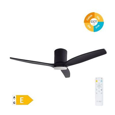 Ventilador de techo Kasama GSC - Luz CCT regulable - 132cm Negro Ventilador de techo Kasama GSC - Luz CCT regulable - 132cm Negro