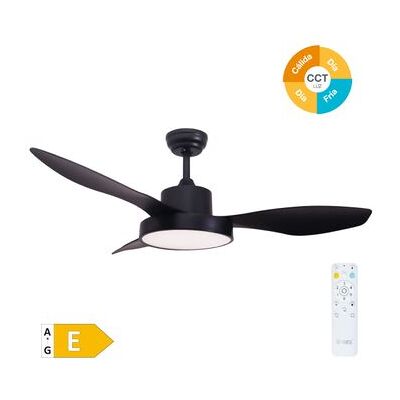 GSC EVOLUTION Ventilador 3 Aspas De Techo Con Luz Ø122cm Negro GSC EVOLUTION Ventilador 3 Aspas De Techo Con Luz Ø122cm Negro