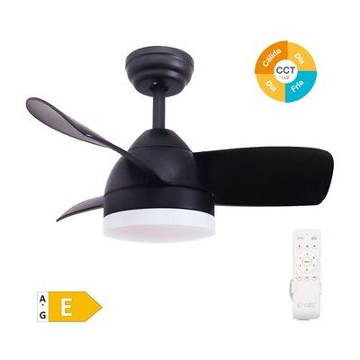 GSC EVOLUTION Ventilador 3 Aspas De Techo Con Luz Ø76cm Color Negro GSC EVOLUTION Ventilador 3 Aspas De Techo Con Luz Ø76cm Color Negro