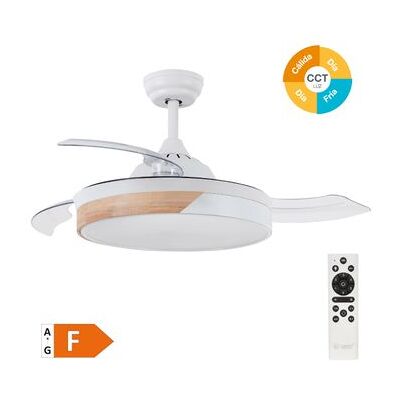 Ventilador de Techo Likasi con Luz, Mando a Distancia, Aspas Retráctiles - Ventilador de Techo Ventilador de Techo Likasi con Luz, Mando a Distancia, Aspas Retráctiles - Ventilador de Techo