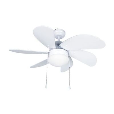GSC EVOLUTION Ventilador 6 Aspas De Techo Con Luz Ø82cm Color Blanco GSC EVOLUTION Ventilador 6 Aspas De Techo Con Luz Ø82cm Color Blanco