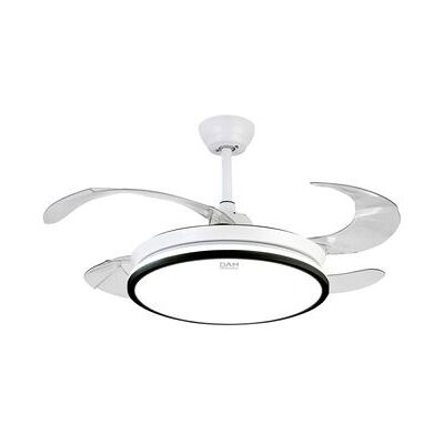 Dam Ventilador De Techo 7807. 48" Con Motor De 36w, Luces Led Regulables De 60w, 6 Velocidades Y Función Invierno/verano. Control Mediante Mando 2.4g O Aplicación Móvil. 120x120x35 Cm. Color: Negro Dam Ventilador De Techo 7807. 48" Con Motor De 36w, Luces Led Regulables De 60w, 6 Velocidades Y Función Invierno/verano. Control Mediante Mando 2.4g O Aplicación Móvil. 120x120x35 Cm. Color: Negro