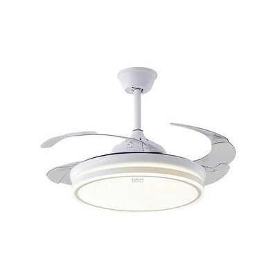Dam Ventilador De Techo L433. 42" Con Motor De 30w, Luces Led Regulables De 60w, 6 Velocidades Y Giro Bidireccional. Control Mediante Mando 2.4g. 107x107x35 Cm. Color: Blanco Dam Ventilador De Techo L433. 42" Con Motor De 30w, Luces Led Regulables De 60w, 6 Velocidades Y Giro Bidireccional. Control Mediante Mando 2.4g. 107x107x35 Cm. Color: Blanco