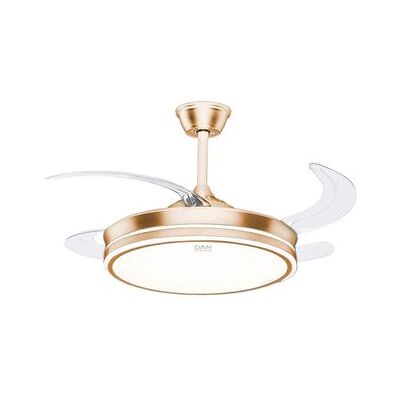 Dam Ventilador De Techo L433. 42" Con Motor De 30w, Luces Led Regulables De 60w, 6 Velocidades Y Giro Bidireccional. Control Mediante Mando 2.4g. 107x107x35 Cm. Color: Oro Dam Ventilador De Techo L433. 42" Con Motor De 30w, Luces Led Regulables De 60w, 6 Velocidades Y Giro Bidireccional. Control Mediante Mando 2.4g. 107x107x35 Cm. Color: Oro