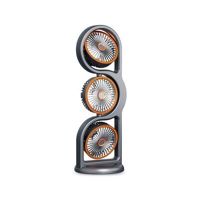 Dam Ventilador De Sobremesa F17. Con 3 Ventiladores Independientes, 5 Velocidades Por Unidad Y Giro 360° Vertical Y Horizontal. Incluye Iluminación Con 3 Niveles De Intensidad. 15,5x15,5x45 Cm. Color: Gris Dam Ventilador De Sobremesa F17. Con 3 Ventiladores Independientes, 5 Velocidades Por Unidad Y Giro 360° Vertical Y Horizontal. Incluye Iluminación Con 3 Niveles De Intensidad. 15,5x15,5x45 Cm. Color: Gris