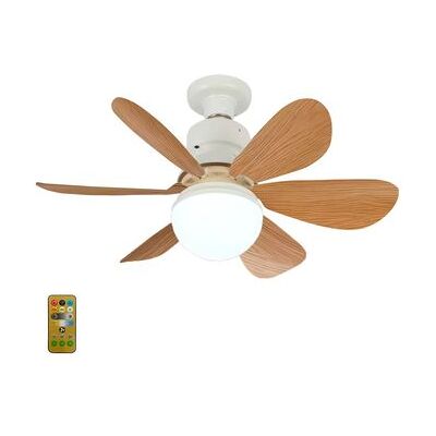 Dam Ventilador De Techo Fs-hx-r520-b De 52 Cm. Adaptador E27, 3 Velocidades Y Luz Led Regulable De 18 W. Incluye Mando A Distancia. 52x52x18,5 Cm. Color: Madera Dam Ventilador De Techo Fs-hx-r520-b De 52 Cm. Adaptador E27, 3 Velocidades Y Luz Led Regulable De 18 W. Incluye Mando A Distancia. 52x52x18,5 Cm. Color: Madera