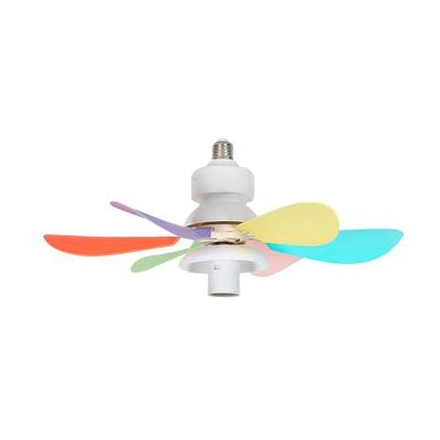 DAM Ventilador De Techo Fs-hx-diy-520 De 52 Cm. Adaptador E27. Admite Bombillas E27, 3 Velocidades Y Mando A Distancia. 52x52x19 Cm. Color: Arcoiris DAM Ventilador De Techo Fs-hx-diy-520 De 52 Cm. Adaptador E27. Admite Bombillas E27, 3 Velocidades Y Mando A Distancia. 52x52x19 Cm. Color: Arcoiris