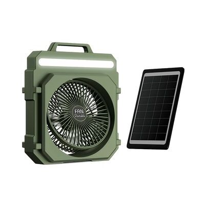 Dam Ventilador Para Exteriores F33. 5 Velocidades Y 3 Niveles De Luz Led. Con Batería De Larga Duración, Función Powerbank Y Panel Solar Incluido. 23x10x27,8 Cm. Color: Verde Militar Dam Ventilador Para Exteriores F33. 5 Velocidades Y 3 Niveles De Luz Led. Con Batería De Larga Duración, Función Powerbank Y Panel Solar Incluido. 23x10x27,8 Cm. Color: Verde Militar