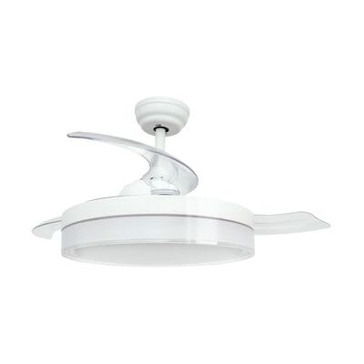 Ventilador De Techo Con Aspas Retráctiles, Control Remoto, 3 Opciones De Luz, 3 Aspas, 106cm Diámetro, Temporizador Jocca - Blanco Ventilador De Techo Con Aspas Retráctiles, Control Remoto, 3 Opciones De Luz, 3 Aspas, 106cm Diámetro, Temporizador Jocca - Blanco