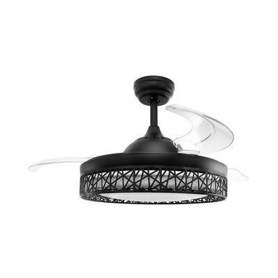Ventilador De Techo Con Aspas Retráctiles, Control Remoto, 3 Opciones De Luz, 3 Aspas, 106cm Diámetro, Temporizador Jocca - Negro Ventilador De Techo Con Aspas Retráctiles, Control Remoto, 3 Opciones De Luz, 3 Aspas, 106cm Diámetro, Temporizador Jocca - Negro