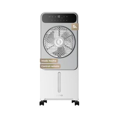 Climatizador Evaporativo Evvo Ac950, 65w, Depósito 5l, Control Táctil, Mando, Temporizador 12h, Ruedas Climatizador Evaporativo Evvo Ac950, 65w, Depósito 5l, Control Táctil, Mando, Temporizador 12h, Ruedas
