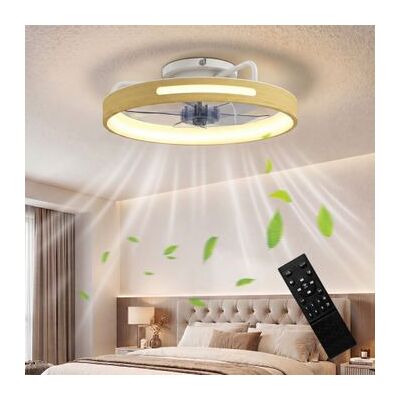 Ventilador De Techo Con Luz Led 40 W Motor Silencioso Homcom Ventilador De Techo Con Luz Led 40 W Motor Silencioso Homcom