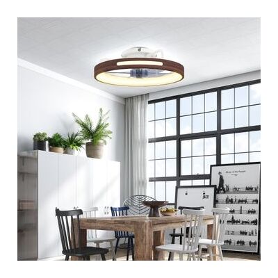 Ventilador De Techo Con Luz Led 40 W Motor Silencioso Homcom Ventilador De Techo Con Luz Led 40 W Motor Silencioso Homcom