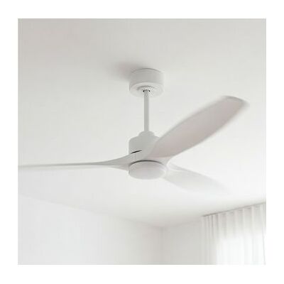 Forlight - Ventilador Stem Evo Ø1320mm Acero, Cristal Blanco Palas Blancas, Arenado Forlight - Ventilador Stem Evo Ø1320mm Acero, Cristal Blanco Palas Blancas, Arenado