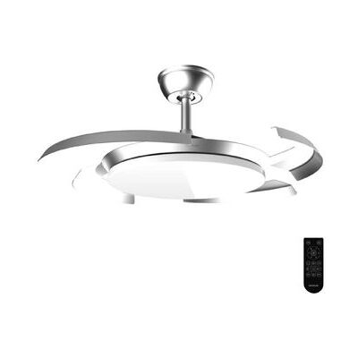 Ventilador De Techo Con Luz Con Aspas Retráctiles Energysilence Aero 4500 Puzzle Invisible Silver. 30w, Motor Dc Cecotec Ventilador De Techo Con Luz Con Aspas Retráctiles Energysilence Aero 4500 Puzzle Invisible Silver. 30w, Motor Dc Cecotec
