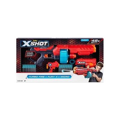 Pack Dardos Blasters Zuru X-shot Excel Combo Pack - Turbo Fire + Fury 4 + Micro Lanzador 48 Dardos (36345) Pack Dardos Blasters Zuru X-shot Excel Combo Pack - Turbo Fire + Fury 4 + Micro Lanzador 48 Dardos (36345)