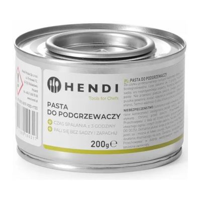 Pasta Para Calentar Alimentos - Lata De Etanol 48 X 200 G - Hendi 194546 Pasta Para Calentar Alimentos - Lata De Etanol 48 X 200 G - Hendi 194546
