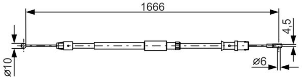 Cable, freno de estacionamiento BOSCH 1 987 482 032