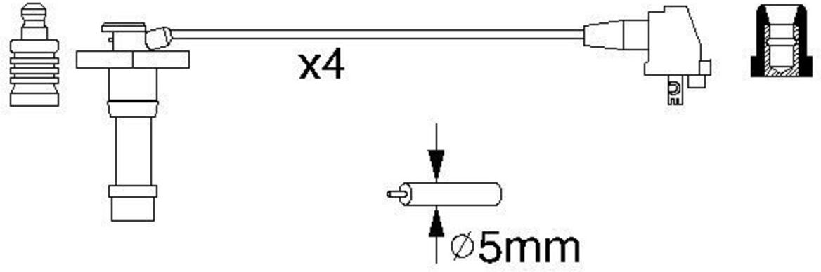 Juego de cables de encendido BOSCH 0 986 356 928